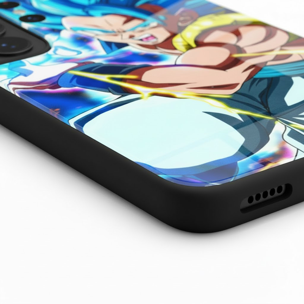 Detalle macro del borde y acabado de la funda