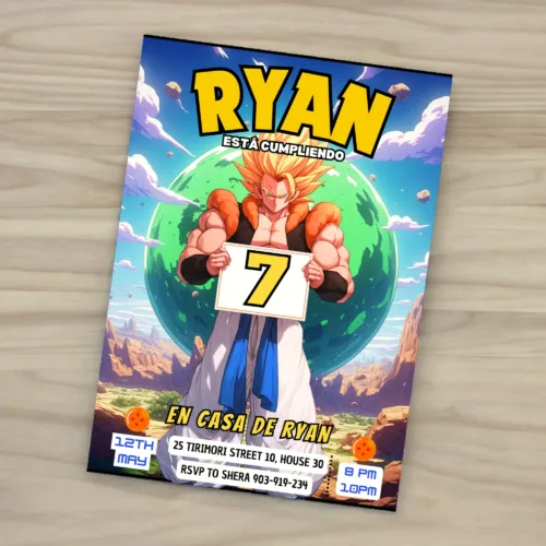 Gogeta birthday template bola de drac