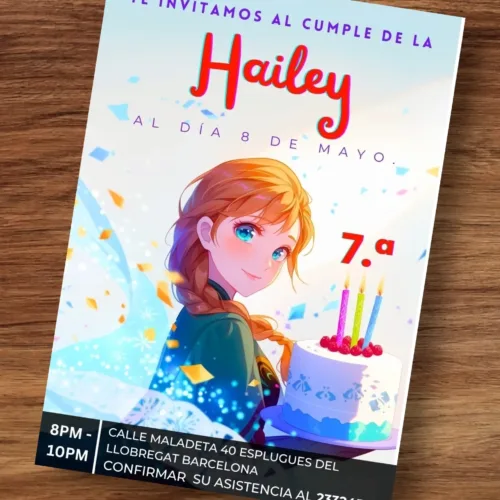 ana frozen birthday template princess birthday buy online