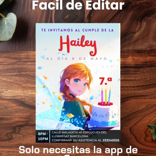 ana frozen birthday template princess birthday buy online