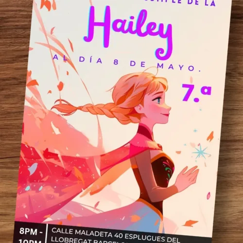 Frozen birthday template ready to edit in canva