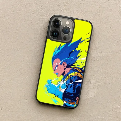 Vegeta minimalistic yellow phone case
