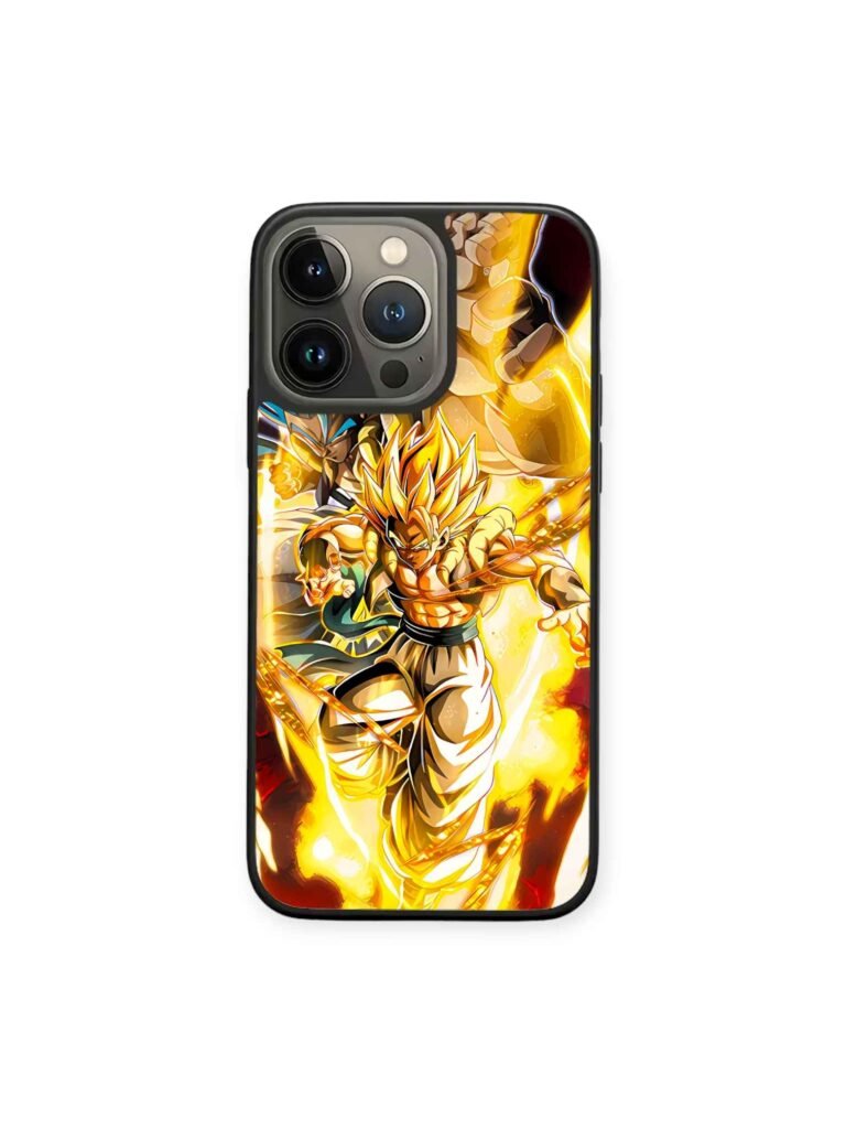 Funda para Teléfono DragonBall: Gogeta Rage yellow energy para tu iPhone y Android