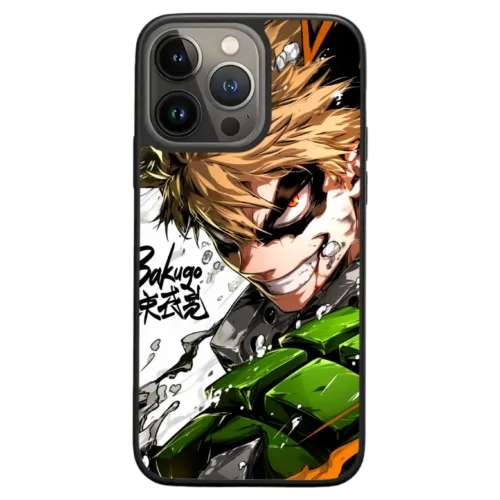 Funda para Teléfono MyHeroAcademia: Bakugo Rage Outlined para tu iPhone y Android